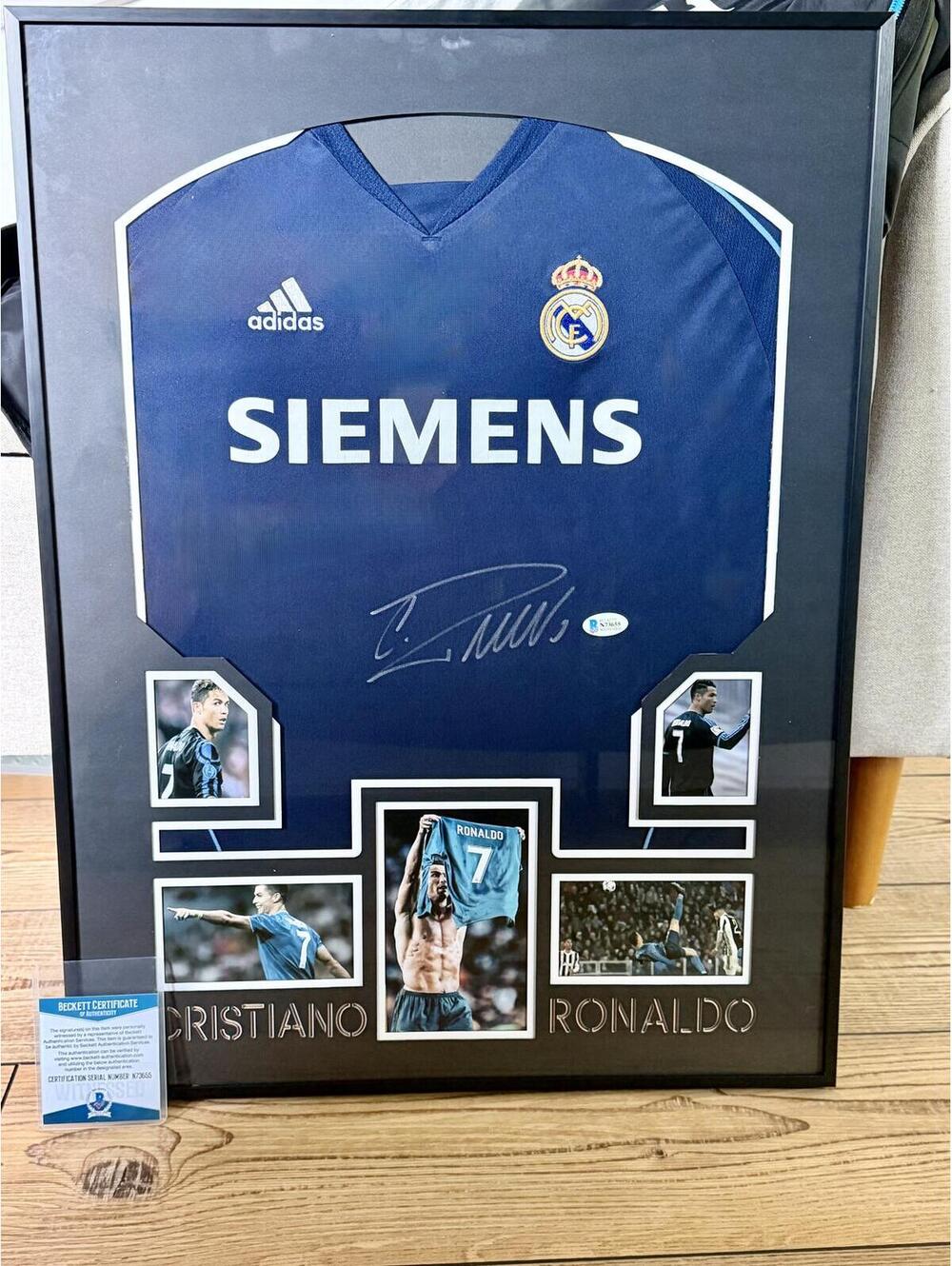 Cristiano Ronaldo Hand Signed Real Madrid Jersey with COA